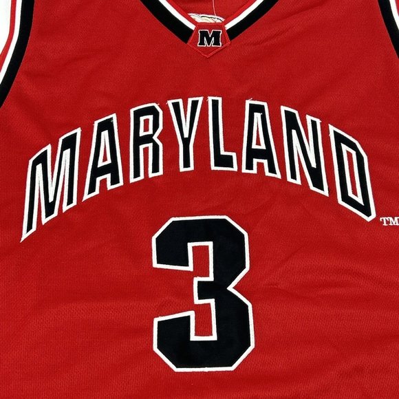 Colosseum Maryland Terrapins Terps Basketball Jersey Mens XL Red #3 Stitched NWT - Picture 2 of 12